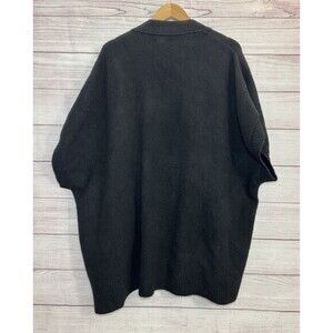 Arie Women's Black  Knit Cardigan Poncho Sweater Size SMALL OVERSIZED